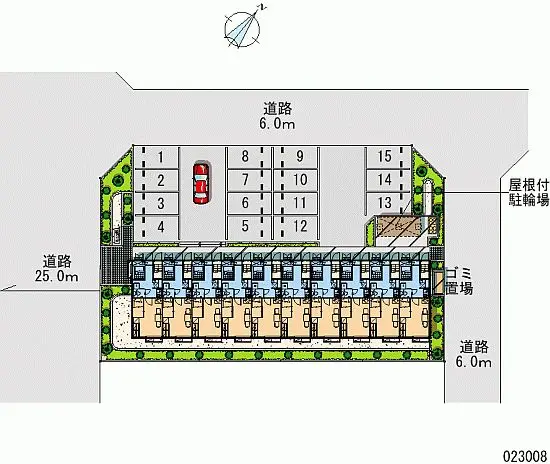 ★手数料０円★宇都宮市下栗町　月極駐車場（LP）